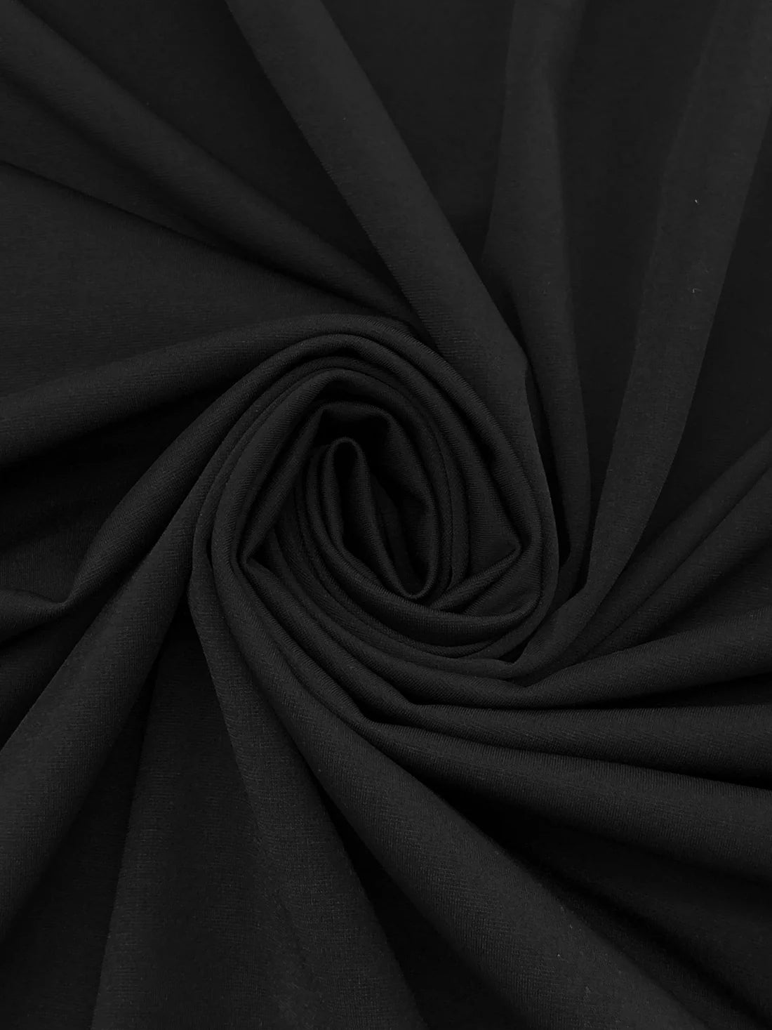 Raven Black Polyester/Lycra Double Knit - NY Designer - 62W-Functional fabric